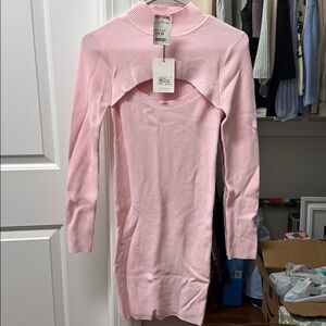 Pink long sleeve dress
